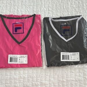 2 Fila Tops one fuchsia, and one black nwt size large